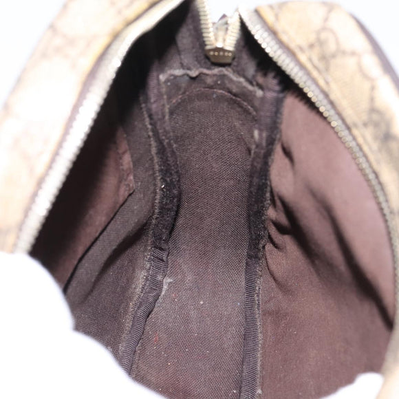GUCCI GG Supreme Shoulder Bag PVC Beige Gold 233268 Auth hk4217