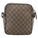 GUCCI GG Supreme Shoulder Bag PVC Beige Gold 233268 Auth hk4217-3