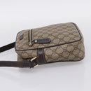 GUCCI GG Supreme Shoulder Bag PVC Beige Gold 233268 Auth hk4217-4