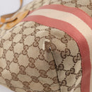 GUCCI GG Canvas Tote Bag Beige Gold 211976 Auth hk4219-14