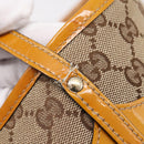 GUCCI GG Canvas Tote Bag Beige Gold 211976 Auth hk4219-15