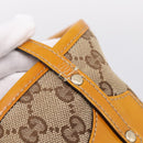 GUCCI GG Canvas Tote Bag Beige Gold 211976 Auth hk4219-16
