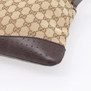 GUCCI GG Canvas Shoulder Bag Beige Silver 145857 Auth hk4220-12