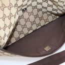GUCCI GG Canvas Shoulder Bag Beige Silver 145857 Auth hk4220-21