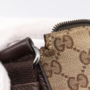 GUCCI GG Canvas Shoulder Bag Beige Silver 145857 Auth hk4220-24