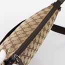 GUCCI GG Canvas Shoulder Bag Beige Silver 145857 Auth hk4220-6