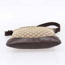 GUCCI GG Canvas Shoulder Bag Beige Silver 145857 Auth hk4220-9