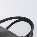 FENDI Pecan Canvas Boston Bag PVC Black Brown Auth hk4221-10