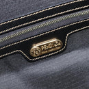 FENDI Pecan Canvas Boston Bag PVC Black Brown Auth hk4221-22