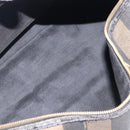 FENDI Pecan Canvas Boston Bag PVC Black Brown Auth hk4221-23