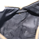 FENDI Pecan Canvas Boston Bag PVC Black Brown Auth hk4221-25