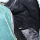 FENDI Hand Bag Suede Leather Green Gold Auth hk4223-18