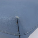 FENDI Celeria Tote Bag Leather Light Blue Silver Auth hk4224-10
