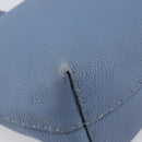 FENDI Celeria Tote Bag Leather Light Blue Silver Auth hk4224-17