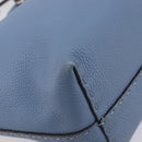 FENDI Celeria Tote Bag Leather Light Blue Silver Auth hk4224-19