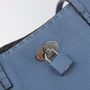 FENDI Celeria Tote Bag Leather Light Blue Silver Auth hk4224-20