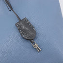 FENDI Celeria Tote Bag Leather Light Blue Silver Auth hk4224-21