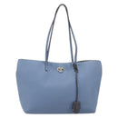 FENDI Celeria Tote Bag Leather Light Blue Silver Auth hk4224-13