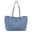 FENDI Celeria Tote Bag Leather Light Blue Silver Auth hk4224-2