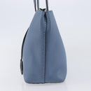FENDI Celeria Tote Bag Leather Light Blue Silver Auth hk4224-3