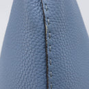 FENDI Celeria Tote Bag Leather Light Blue Silver Auth hk4224-5