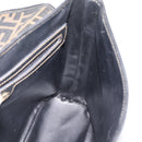 FENDI Zucca Canvas Shoulder Bag PVC Brown Black Auth hk4225-17