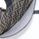 FENDI Zucca Canvas Shoulder Bag PVC Brown Black Auth hk4225-21