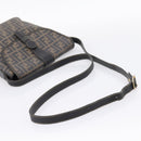 FENDI Zucca Canvas Shoulder Bag PVC Brown Black Auth hk4225-7