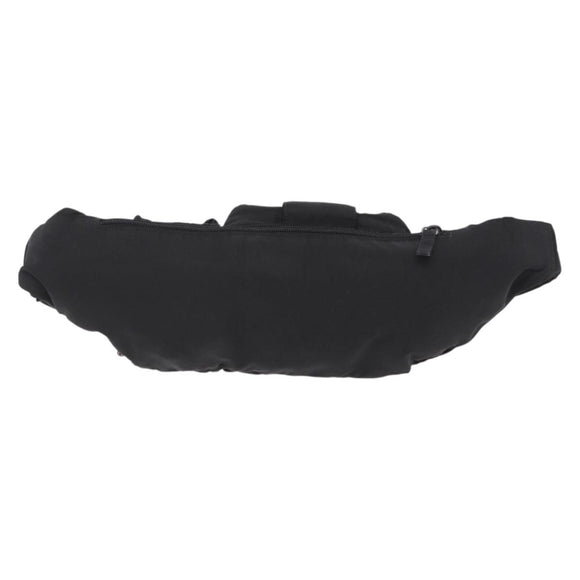 PRADA Waist bag Nylon Black Silver Auth hk4226