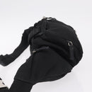 PRADA Waist bag Nylon Black Silver Auth hk4226-5