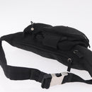 PRADA Waist bag Nylon Black Silver Auth hk4226-6
