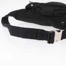 PRADA Waist bag Nylon Black Silver Auth hk4226-7