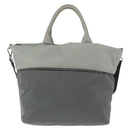PRADA Reversible Hand Bag Nylon 2way Gray Silver Auth hk4227-3