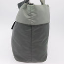 PRADA Reversible Hand Bag Nylon 2way Gray Silver Auth hk4227-3