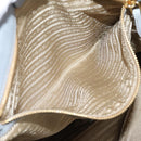 PRADA Tote Bag Leather Light Blue Gold Auth hk4228-24