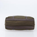 PRADA Tote Bag Nylon Green Gold Auth hk4229-5