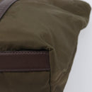 PRADA Tote Bag Nylon Green Gold Auth hk4229-17