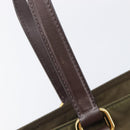 PRADA Tote Bag Nylon Green Gold Auth hk4229-9