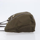 PRADA Tote Bag Nylon Green Gold Auth hk4229-4