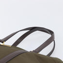 PRADA Tote Bag Nylon Green Gold Auth hk4229-14