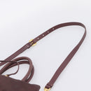 PRADA Tote Bag Nylon 2way Bordeaux Gold Auth hk4230-14