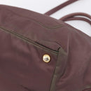PRADA Tote Bag Nylon 2way Bordeaux Gold Auth hk4230-10