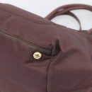 PRADA Tote Bag Nylon 2way Bordeaux Gold Auth hk4230-16
