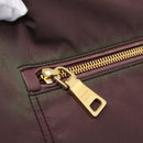 PRADA Tote Bag Nylon 2way Bordeaux Gold Auth hk4230-18