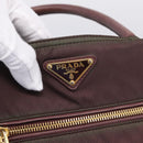 PRADA Tote Bag Nylon 2way Bordeaux Gold Auth hk4230-19