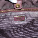 PRADA Tote Bag Nylon 2way Bordeaux Gold Auth hk4230-20
