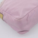 PRADA Shoulder Bag Nylon Pink Silver Auth hk4231-11