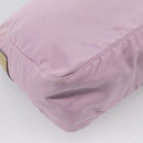 PRADA Shoulder Bag Nylon Pink Silver Auth hk4231-13