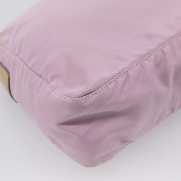 PRADA Shoulder Bag Nylon Pink Silver Auth hk4231