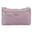 PRADA Shoulder Bag Nylon Pink Silver Auth hk4231-2